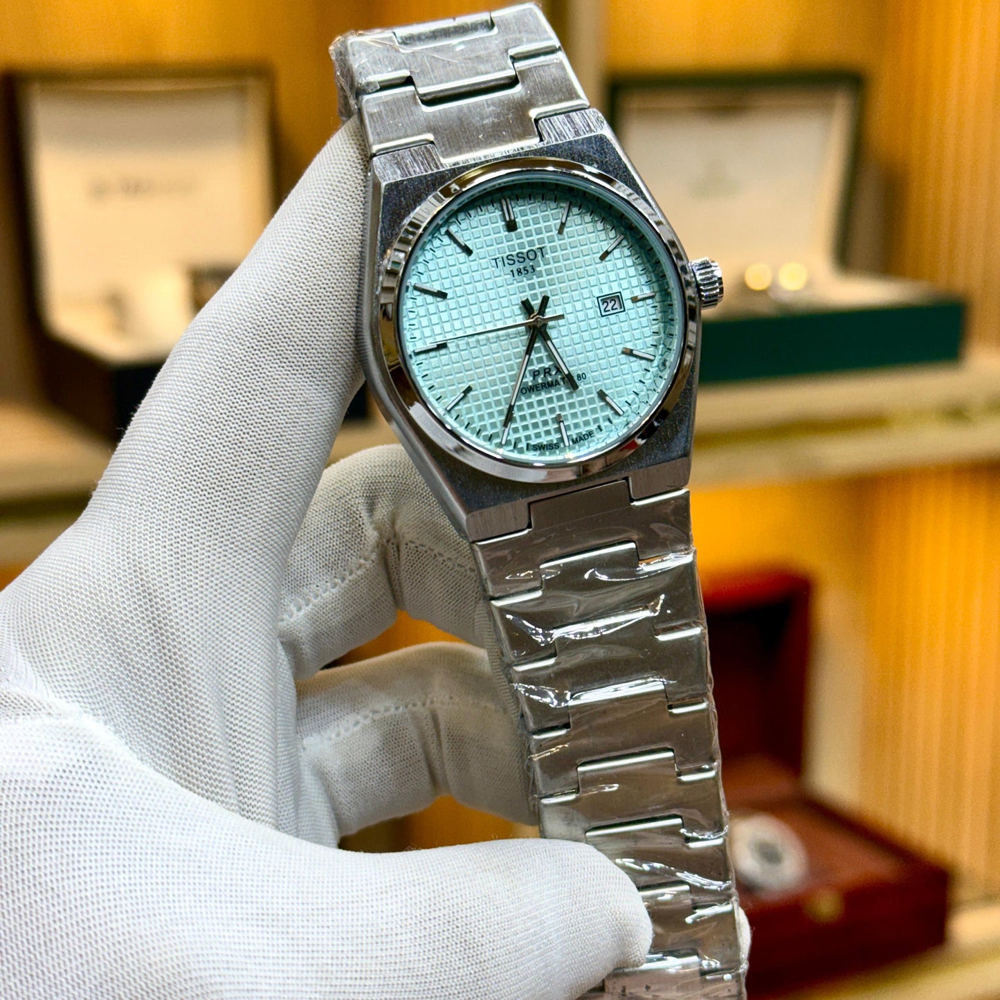 Tissot Prx Automatic Movement Mens Watch Skeleton Back Butterfly Master Lock - Jewelsoftime