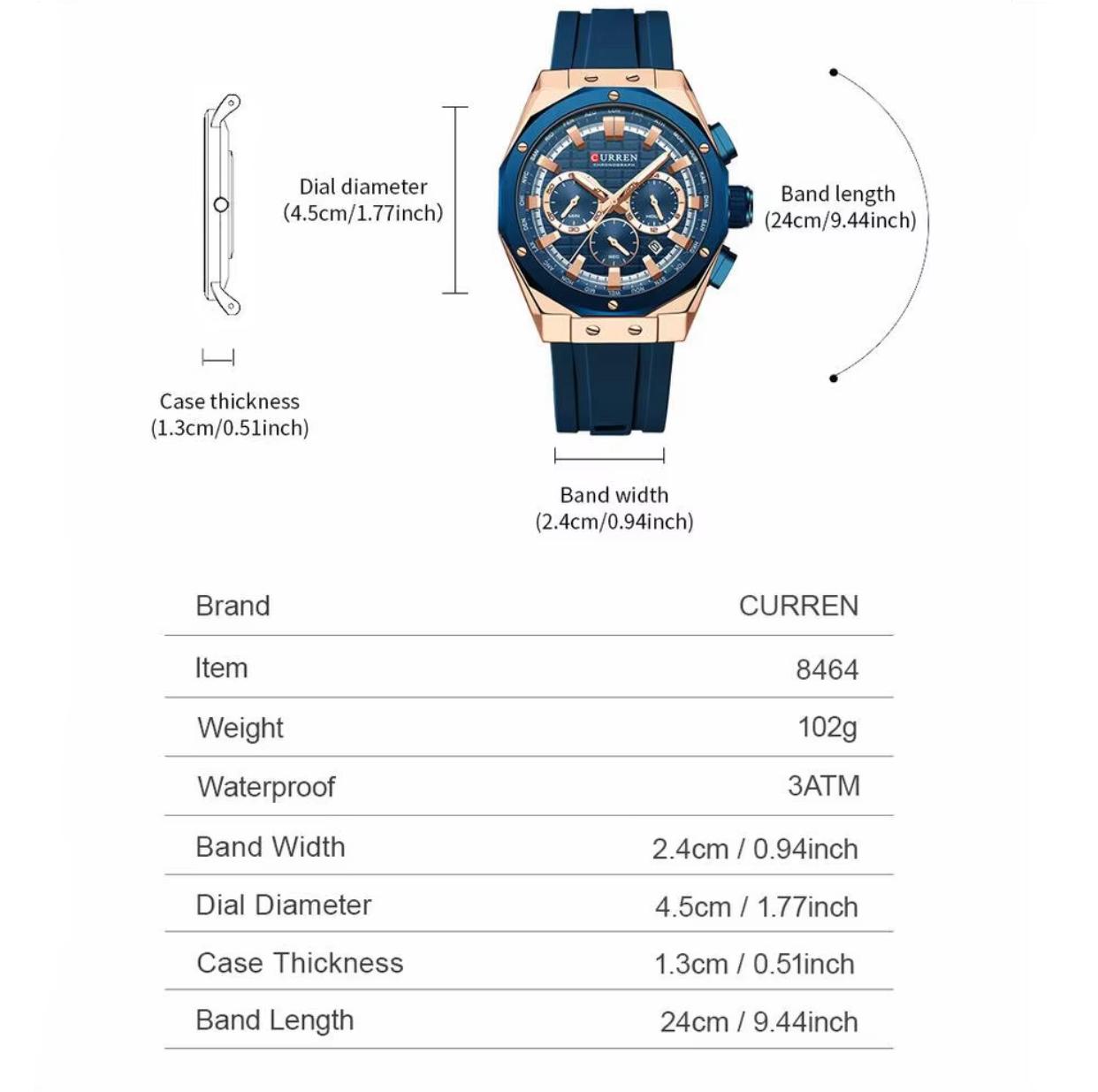 CURREN MEN’S STRAP WATCH – Quartz Movement - Jewelsoftime