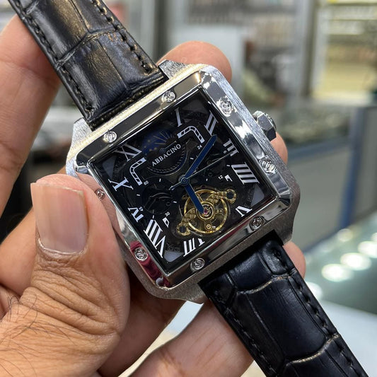 ABBACINO MOONGRAPH TANK AUTOMATIC MEN'S WATCH - Jewelsoftime