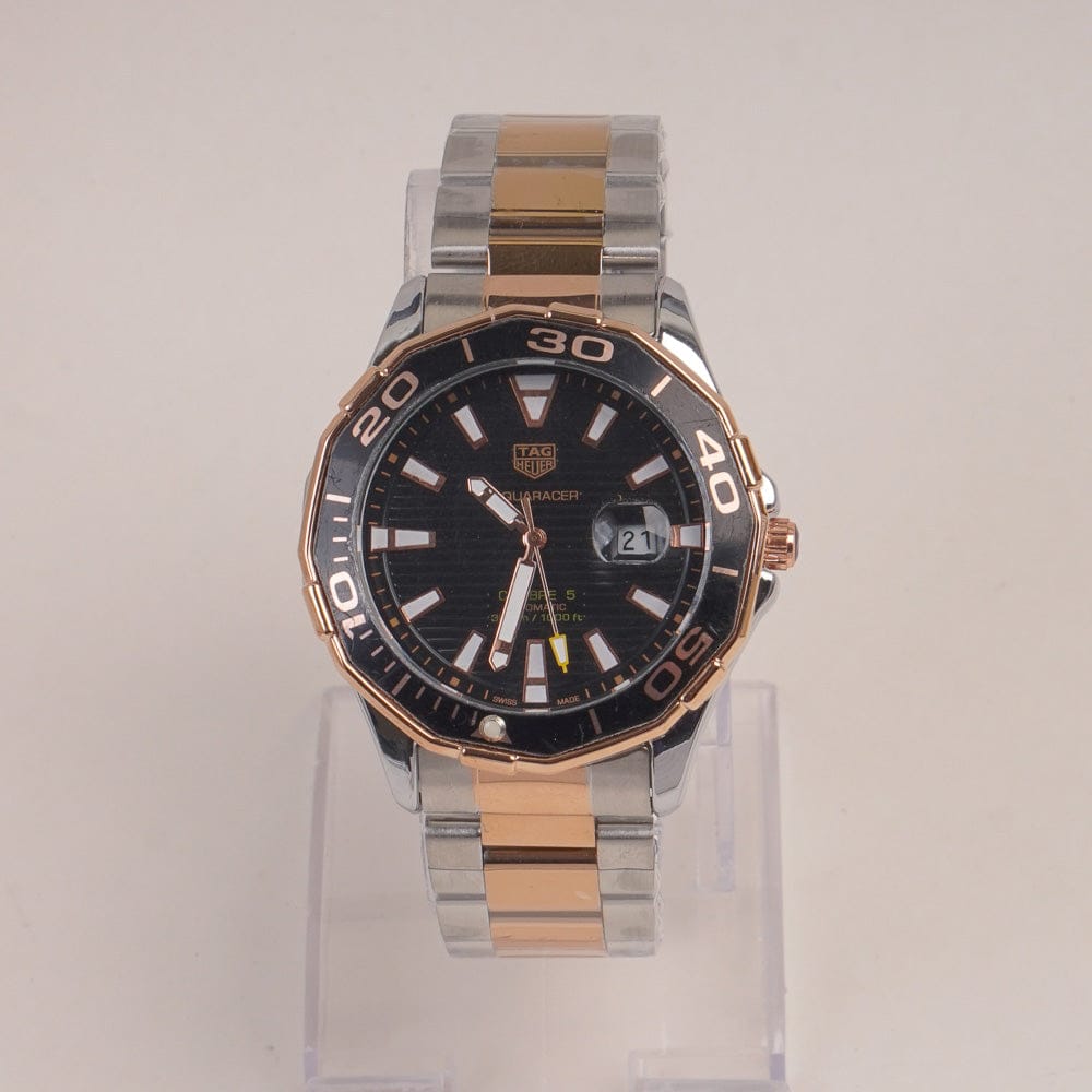 TRUE WORTH BRANDED CHRONOGRAPH MEN'S WATCH - ORIGINAL GOLDEN SILVER TIMEPIECE - Jewelsoftime