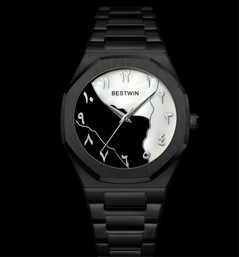 Bestwin Arabian Dile Matt Black Aura Men's Watch - Jewelsoftime