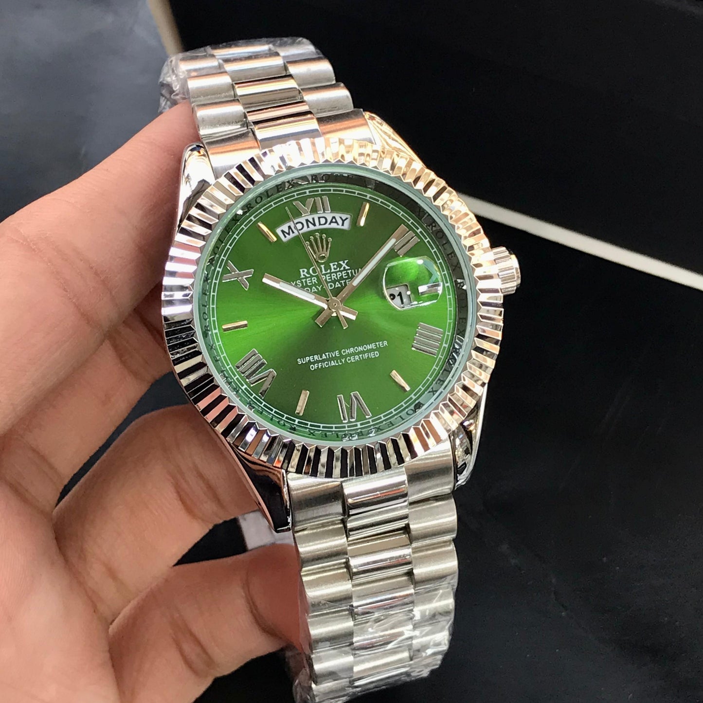 ROLEX Roman Model | Men’s Watch | Stainless Steel | Day & Date Working - Jewelsoftime