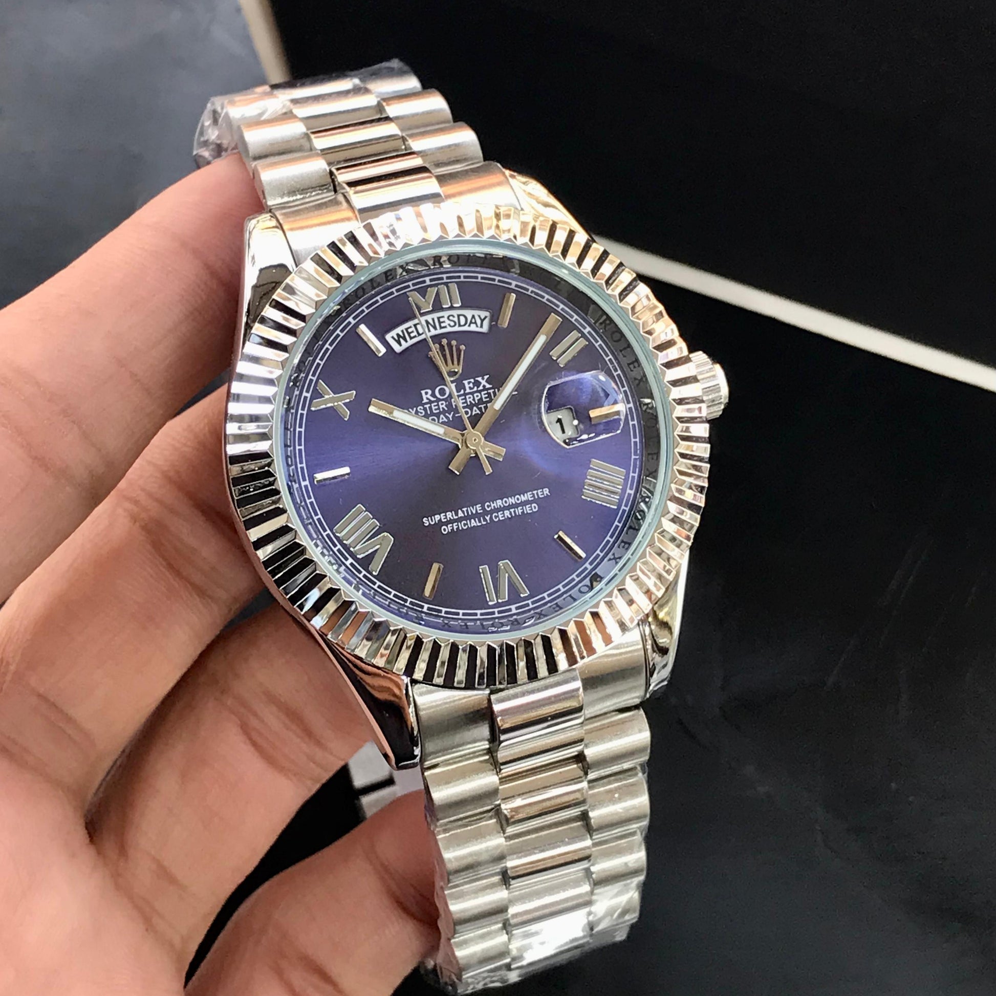 ROLEX Roman Model | Men’s Watch | Stainless Steel | Day & Date Working - Jewelsoftime