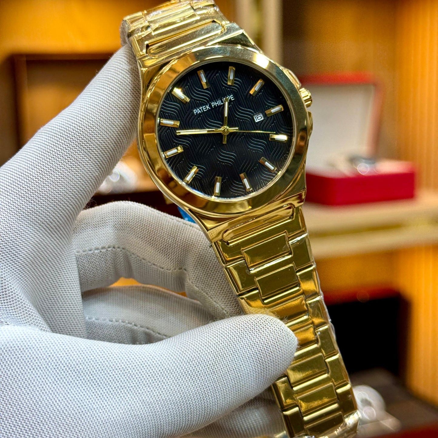 PATEK PHILLIPE (PP) - QUARTZ MOVEMENT - Geneve Chain Wrist Watch For Men's - Jewelsoftime