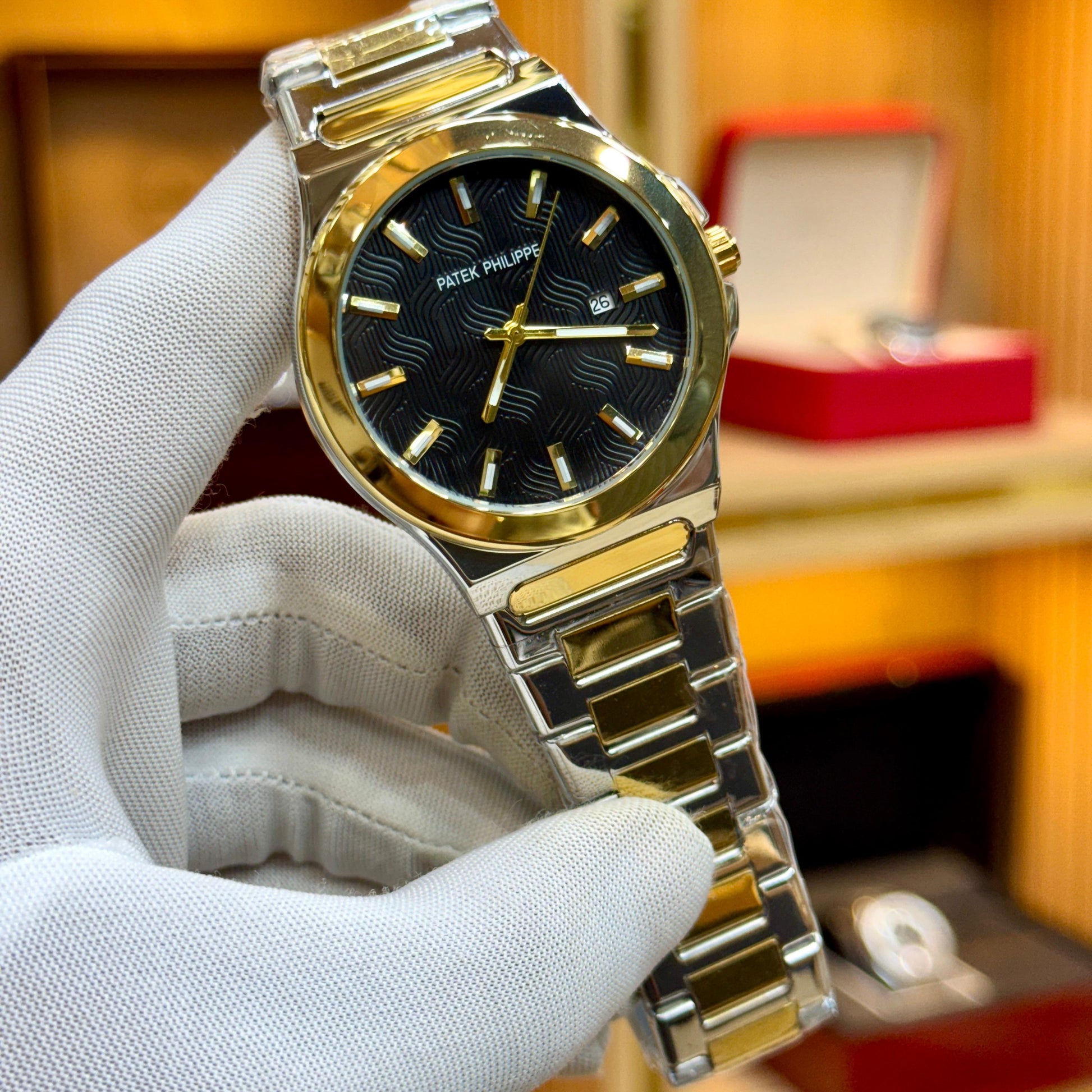 PATEK PHILLIPE (PP) - QUARTZ MOVEMENT - Geneve Chain Wrist Watch For Men's - Jewelsoftime