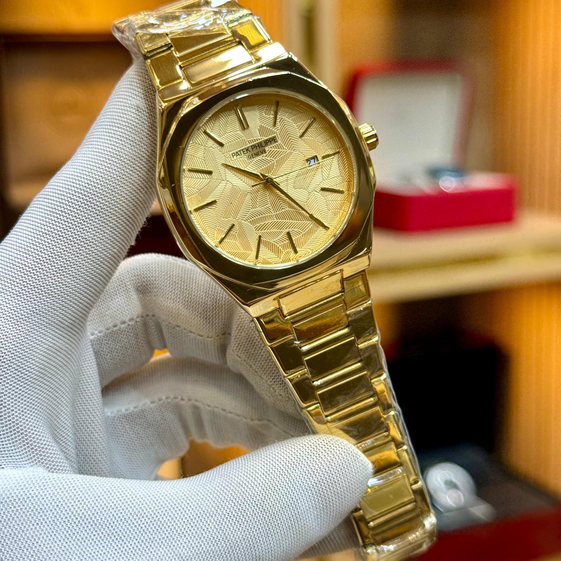 PATEK PHILLIPE (PP) - QUARTZ MOVEMENT - Geneve Chain Wrist Watch For Men's - Jewelsoftime