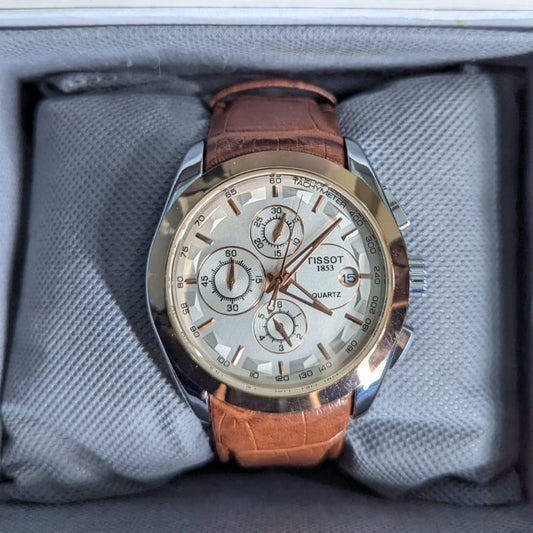 Tissot Premium Quality Men's Watch Luxurious Chronograph Working - Jewelsoftime
