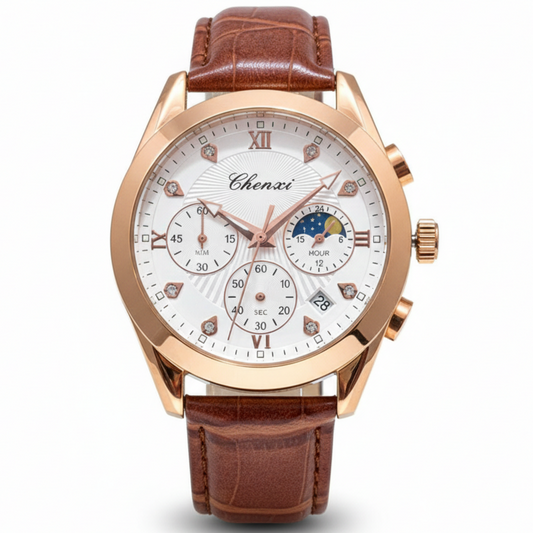 CHENXI Leather-Strap Men's Watch - Jewelsoftime