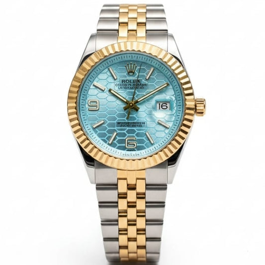 ROLEX (LAND DWELLER) Men's Watch Quartz Movement Date Working Push Lock Clasp - Jewelsoftime