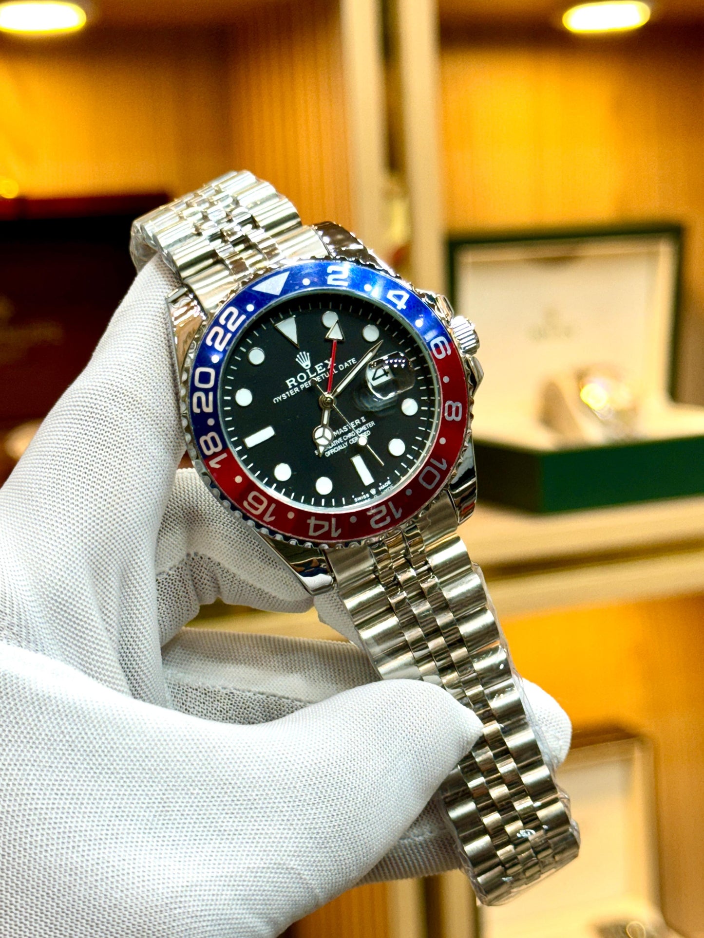 Rolex Men Watch GMT Luxurious - Jewelsoftime