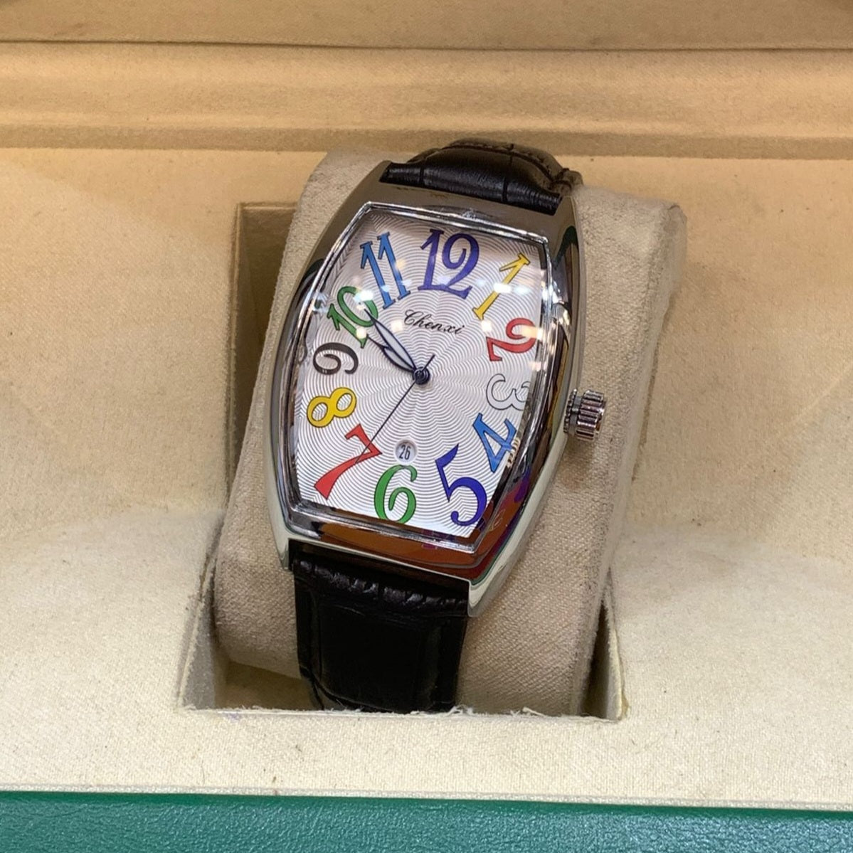 Chenxi 8217 Original-Men's Watch Leather Strap Date Working - Jewelsoftime