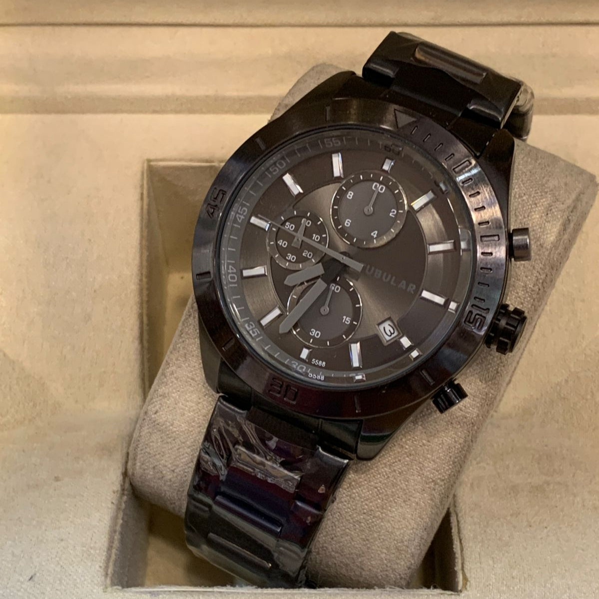 Tubular Premium Quartz Movement-Men's Watch Date Working Stainless Steel Chain Chronograph Working - Jewelsoftime