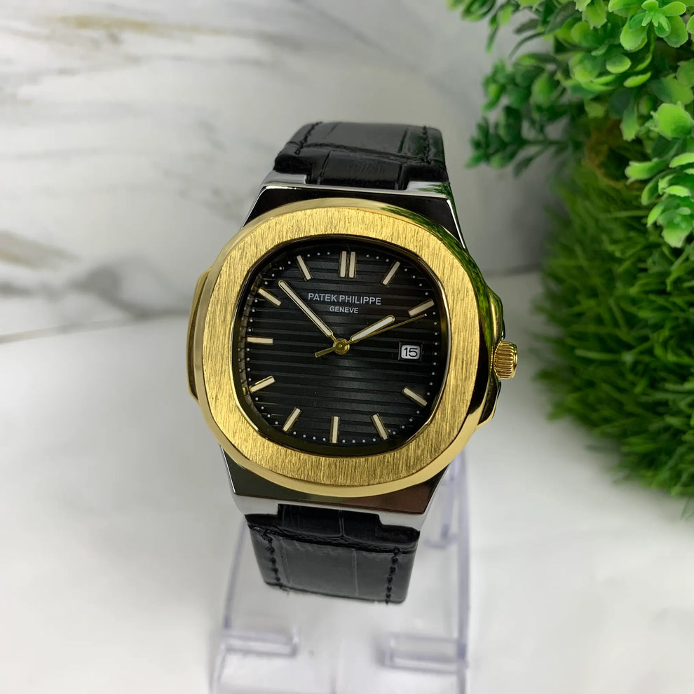 PATEX PHILLIP MEN'S WATCH LEATHER STRAP WITH MASTER LOCK - Jewelsoftime