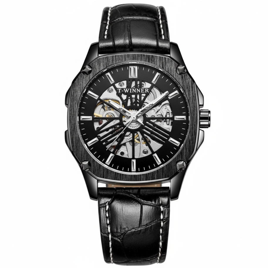 T WINNER CLASSIC DESIGNER SKELETON MEN'S WATCH - Jewelsoftime