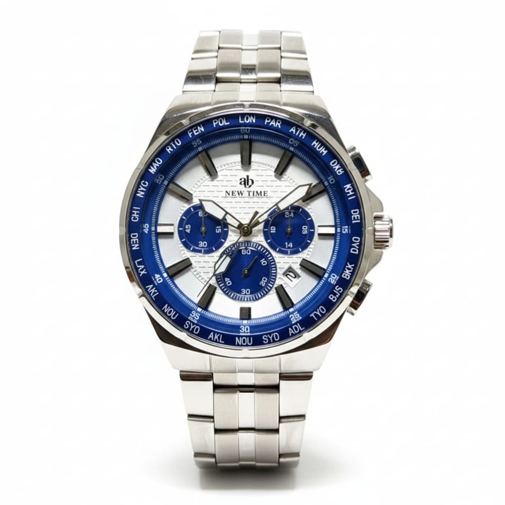 New Time | Original Men's Watch|Chrono working Date Working Stainless steel Body - Jewelsoftime