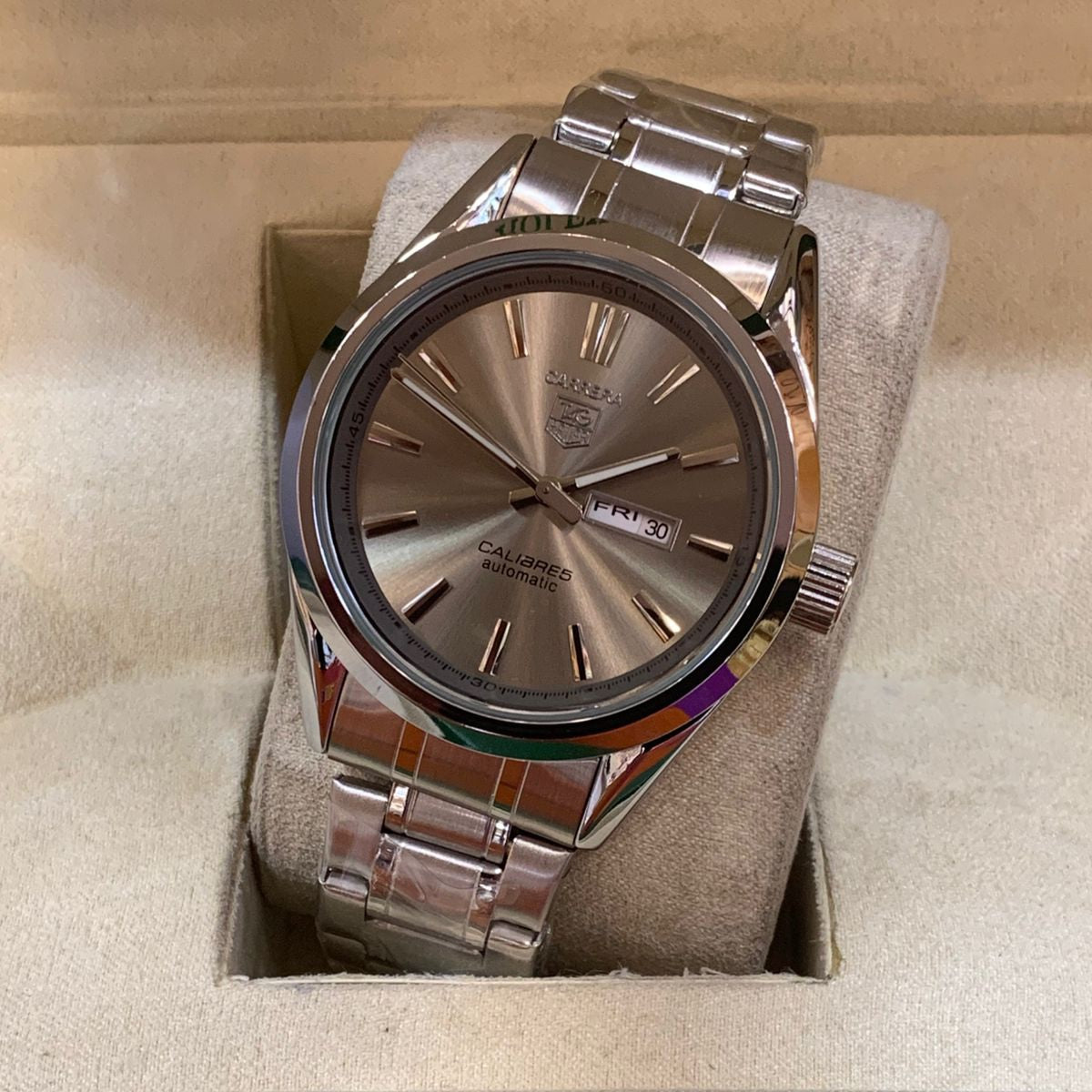 TAG Heuer Carrera Calibre 5 Stainless steel body Men's Watch-Butterfly-Master-Lock - Jewelsoftime