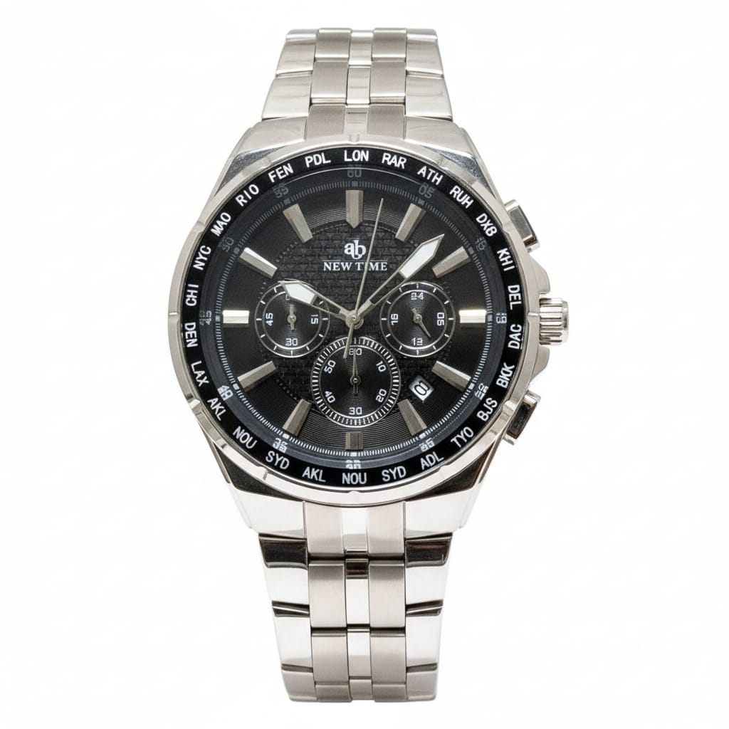 New Time | Original Men's Watch|Chrono working Date Working Stainless steel Body - Jewelsoftime