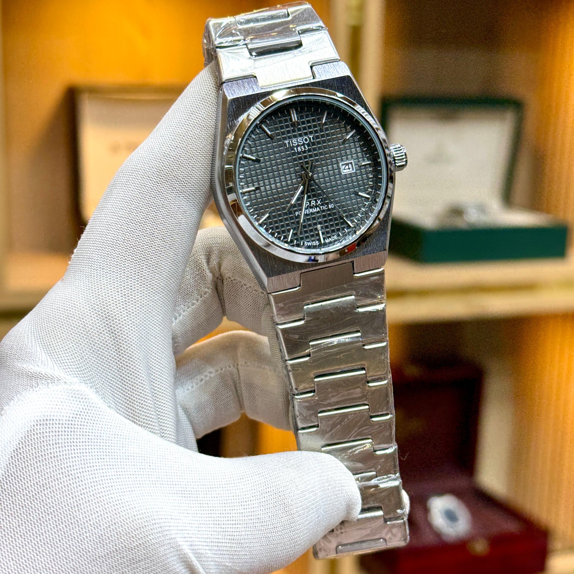 Tissot Prx Automatic Movement Mens Watch Skeleton Back Butterfly Master Lock - Jewelsoftime