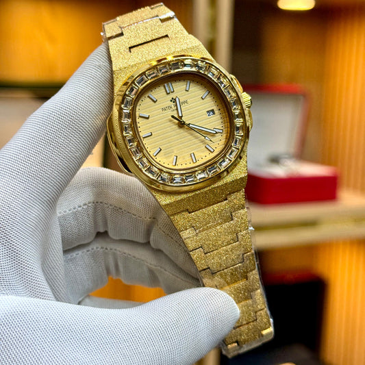 Exclusive Patek Philippe Men's Watch – New Quartz Model with Luxe Bracelet | Limited Stock! - Jewelsoftime