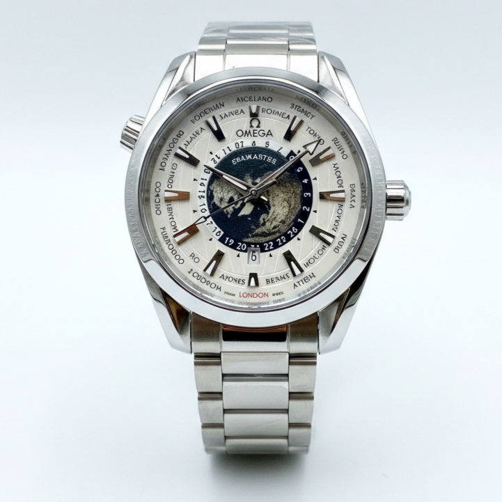 Omega Seamaster Stainless Steel Men's Watch Butterfly Lock Swiss Movement - Jewelsoftime