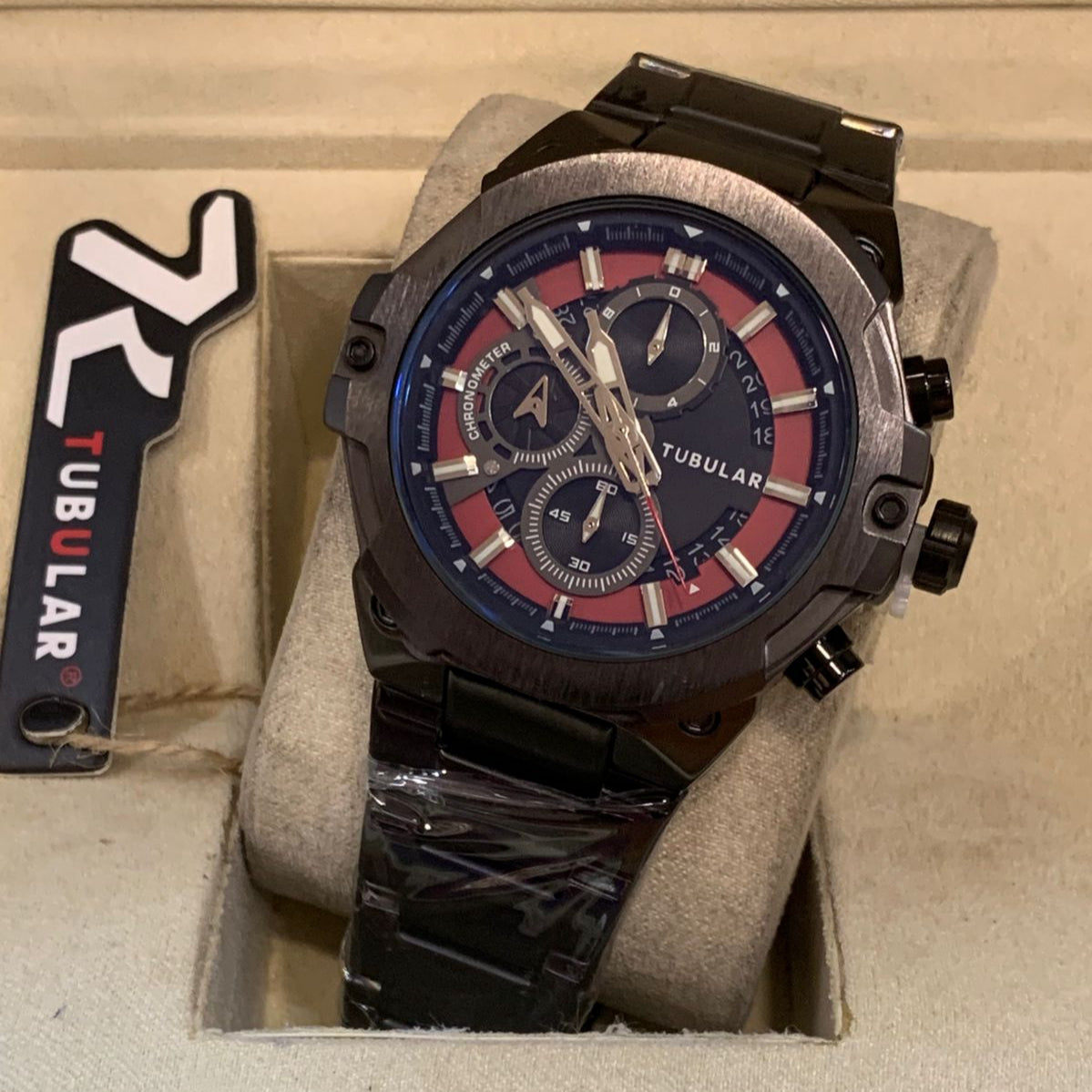 Tubular Premium Quartz Movement-Men's Watch Date Working Stainless Steel Chain Chronograph Working - Jewelsoftime