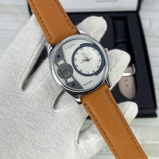 TOMI FACE GEAR MEN'S WATCH – DUAL STRAP, 2 MODELS, ATTRACTIVE DESIGN! - Jewelsoftime