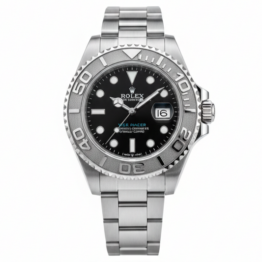 Rolex Stainless steel Rotateable bazel Date Working Butterfly Lock Men's watch - Jewelsoftime