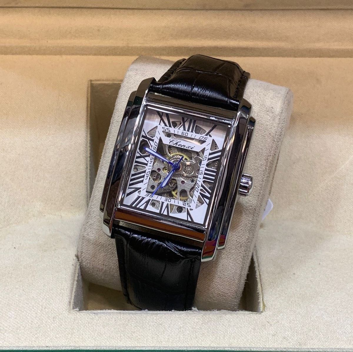 Chenxi Men’s Automatic Watch Leather Strap Buckle Lock