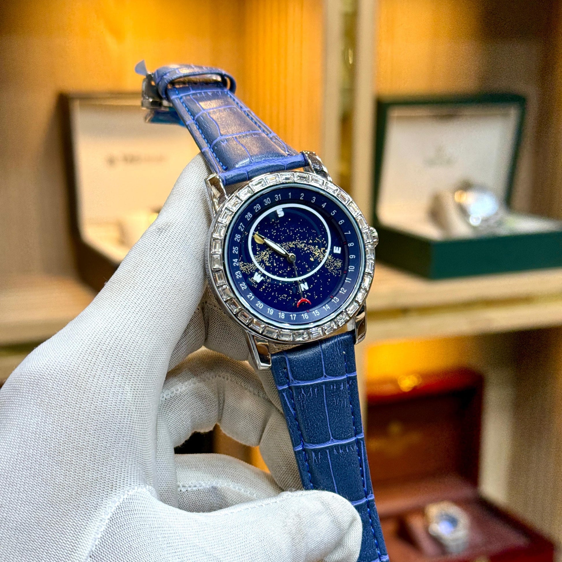 KIMSOUN Original Men's Watch-Quartz Movement Leather Strap Master Lock High-Quality Build - Jewelsoftime