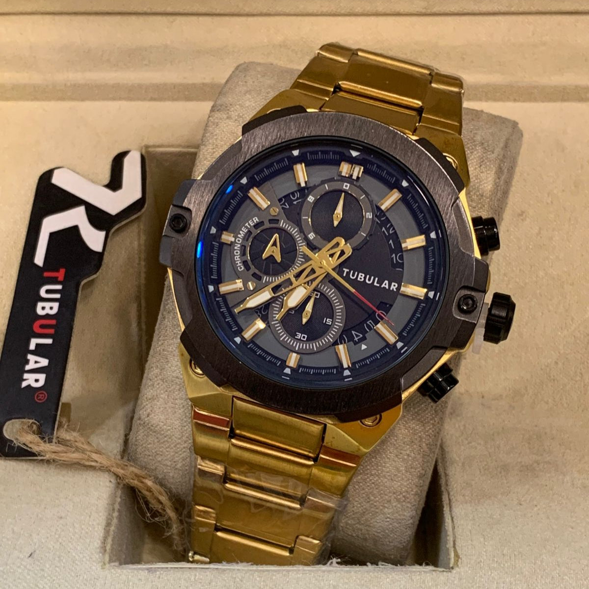 Tubular Premium Quartz Movement-Men's Watch Date Working Stainless Steel Chain Chronograph Working - Jewelsoftime