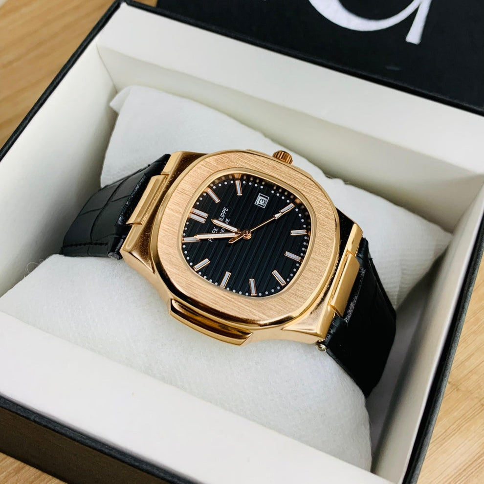 PATEX PHILLIP MEN'S WATCH LEATHER STRAP WITH MASTER LOCK - Jewelsoftime