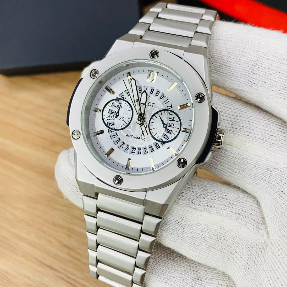 HUBLOT MEN'S WATCH - CLASSIC MODEL - STAINLESS STEEL - QUARTZ MACHINE - Jewelsoftime