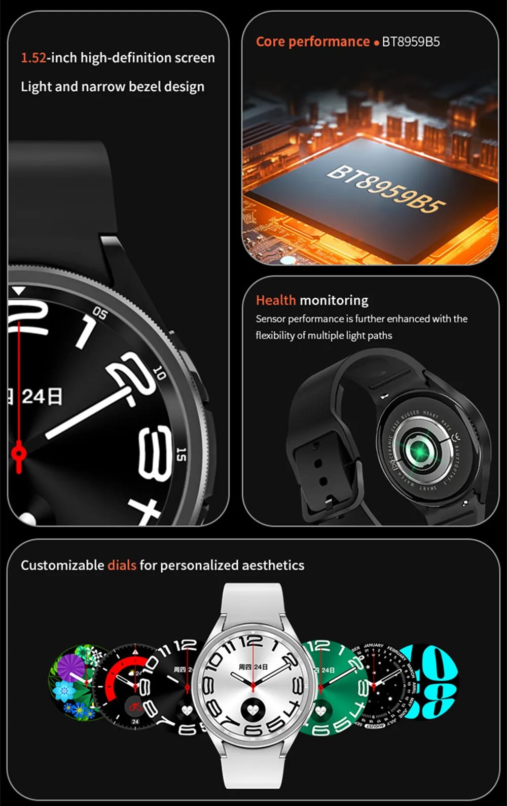 JSMART WATCH 6 CLASSIC – TOP QUALITY ROUND DIAL SMART WATCH - Jewelsoftime