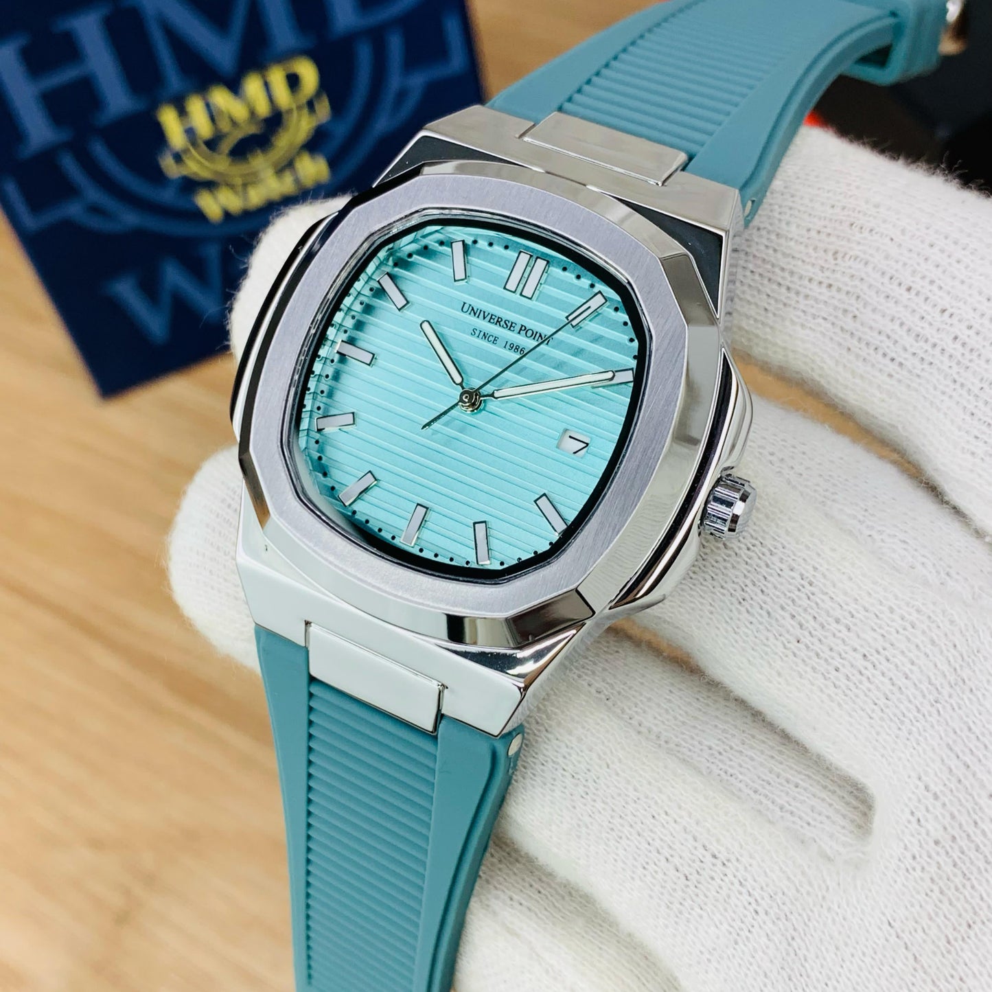 UNIVERSAL POINT - PATEK PHILIPPE MODEL MEN'S WATCH - CHINA ASSEMBLE - DATE WORKING - Jewelsoftime