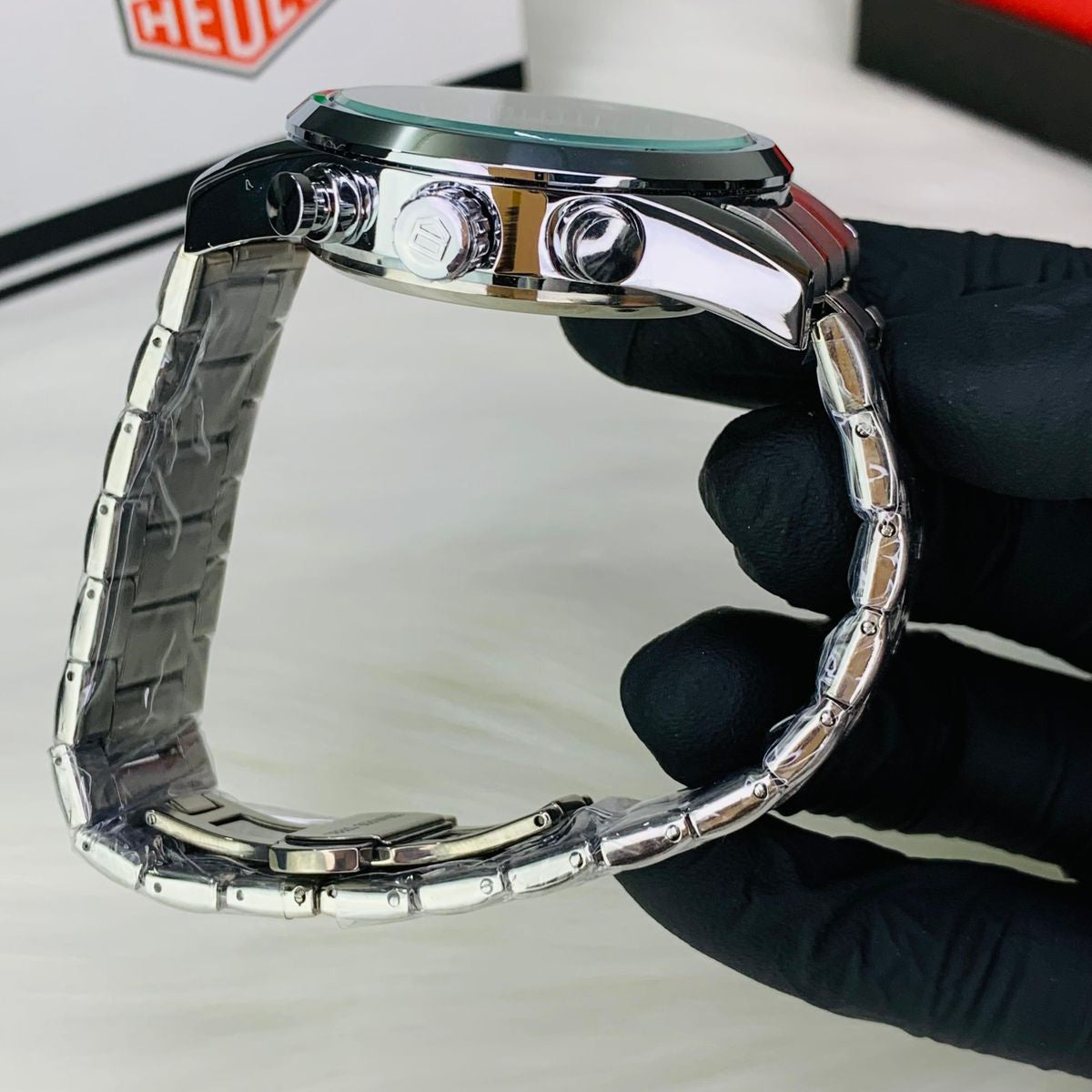 Tag Heuer Quartz Movement Master Lock Stainless steel Mens Watch - Jewelsoftime