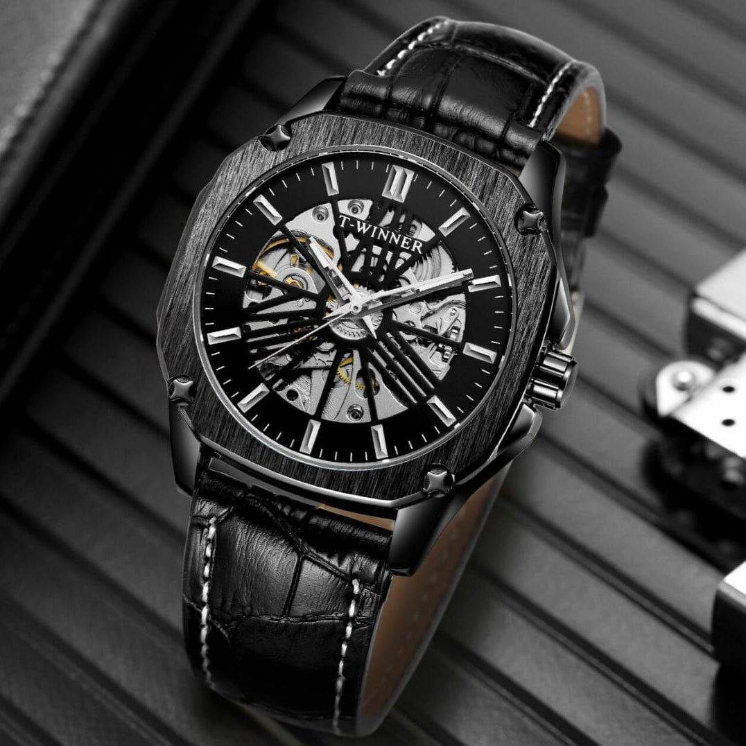 T WINNER CLASSIC DESIGNER SKELETON MEN'S WATCH - Jewelsoftime