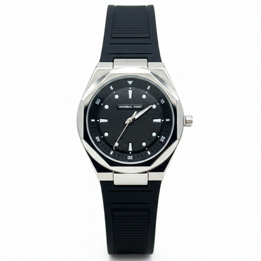 Universal Point U.P (Original) Men's Watch Quartz Movement-Rubber Strap With Magnetic Lock - Jewelsoftime