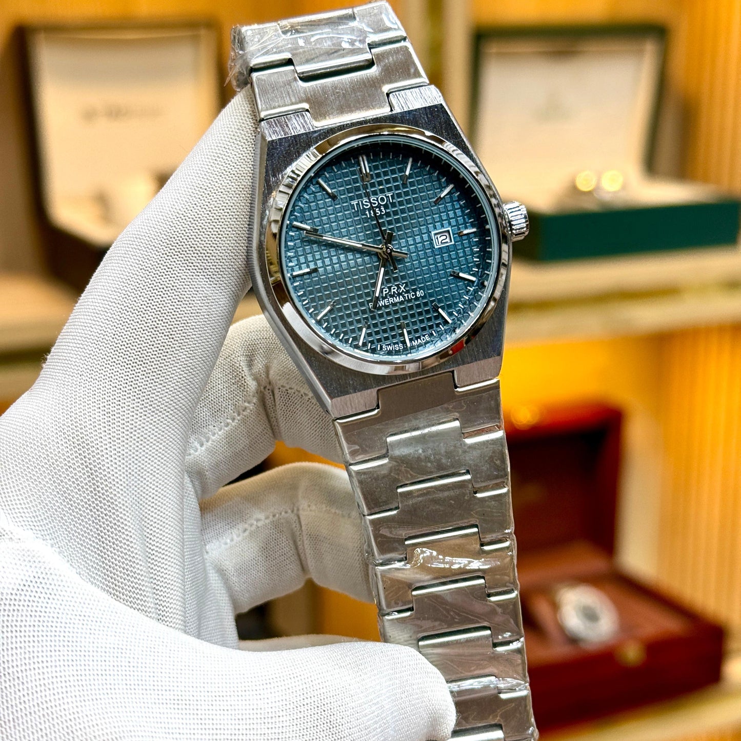 Tissot Prx Automatic Movement Mens Watch Skeleton Back Butterfly Master Lock - Jewelsoftime