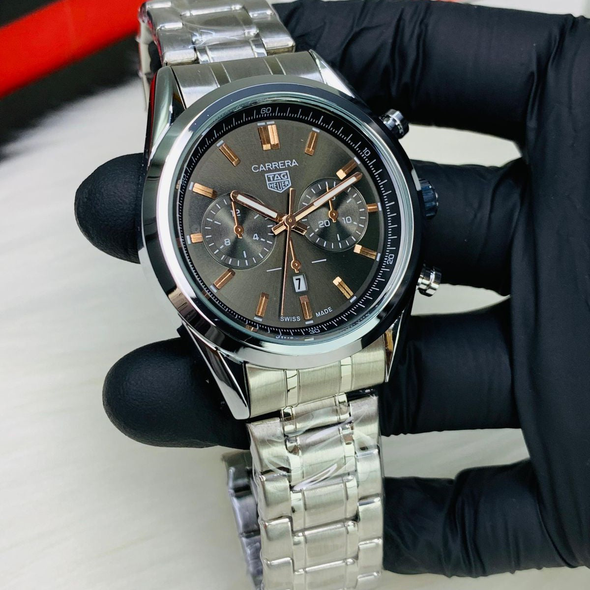 Tag Heuer Quartz Movement Master Lock Stainless steel Mens Watch - Jewelsoftime