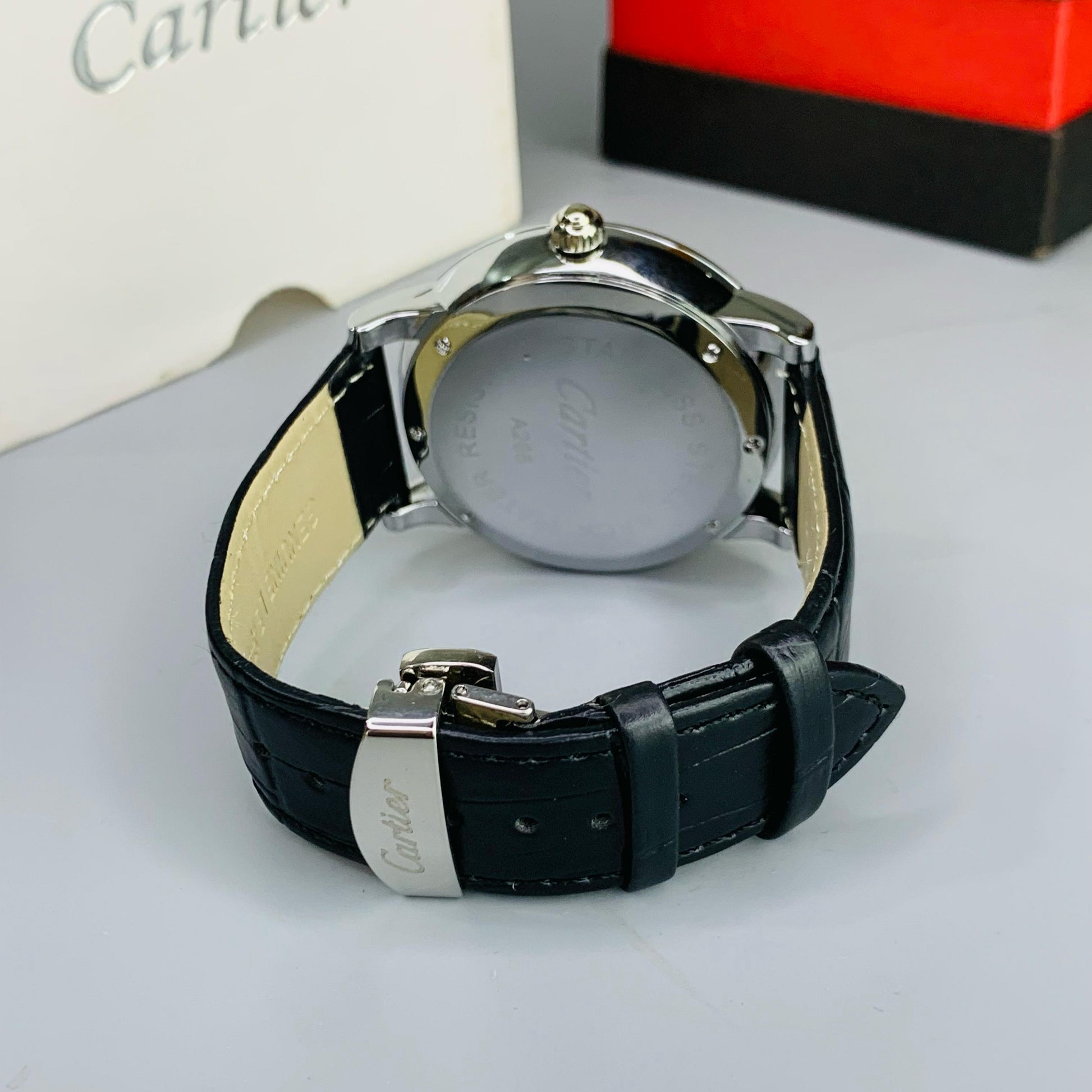 CARTIER LEATHER STRAP MEN'S WATCH - Jewelsoftime