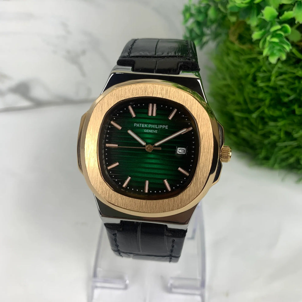 PATEX PHILLIP MEN'S WATCH LEATHER STRAP WITH MASTER LOCK - Jewelsoftime