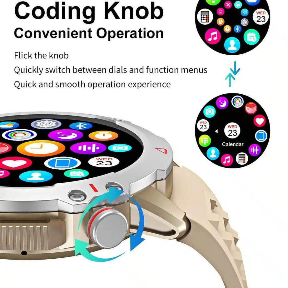 TF10 Pro Round dial Smart Watch with Bluetooth Calling Amoled Screen with Box For Men and Women - Jewelsoftime