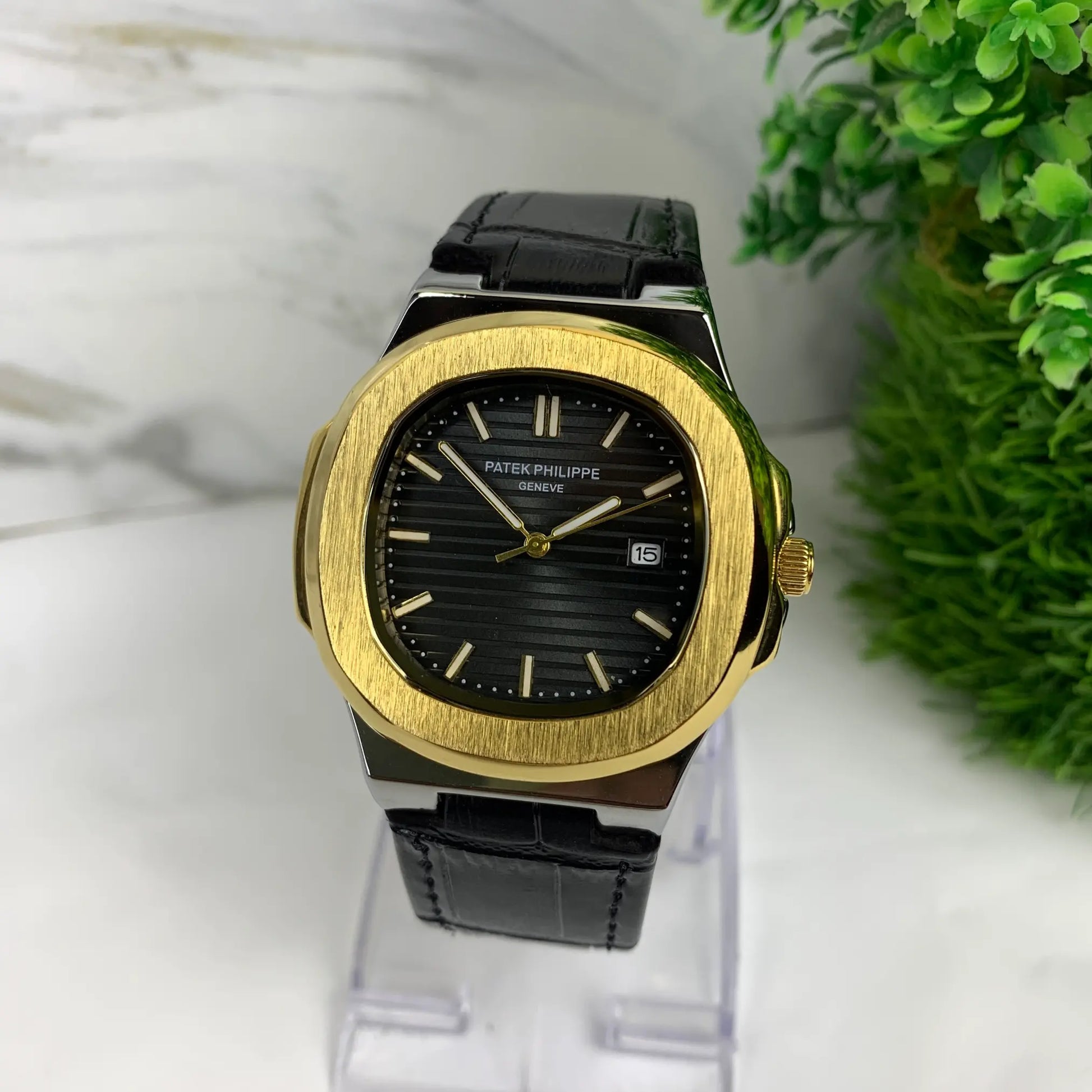 PATEX PHILLIP MEN'S WATCH LEATHER STRAP WITH MASTER LOCK - Jewelsoftime