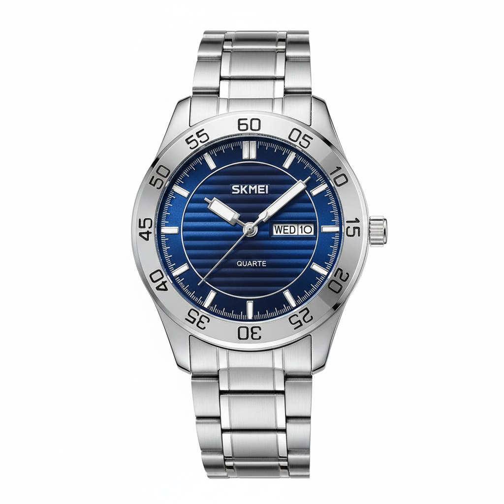 Skmei Watch for Men Wrist, Business Mens Watch with Stainless Steel Waterproof Quartz Watch for Men - Jewelsoftime