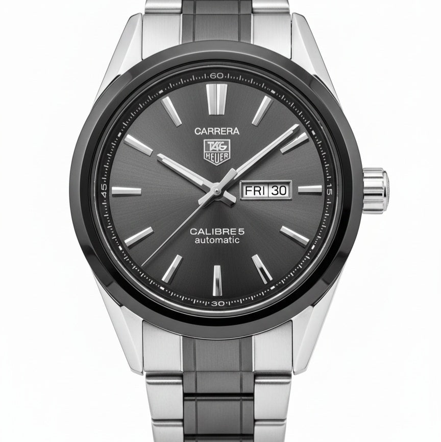 TAG Heuer Carrera Calibre 5 Stainless steel body Men's Watch-Butterfly-Master-Lock - Jewelsoftime