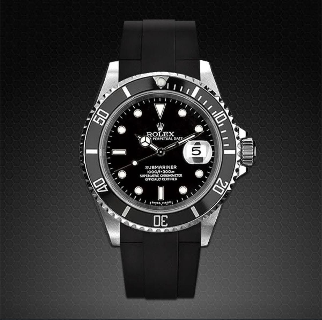 ROLEX MEN'S WATCH DATEJUST WITH RUBBER STRAP - Jewelsoftime