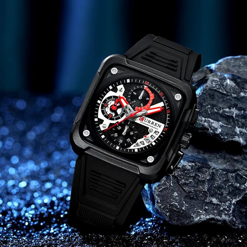 CURREN Original Brand Rubber Straps Wrist Watch For Men - Jewelsoftime