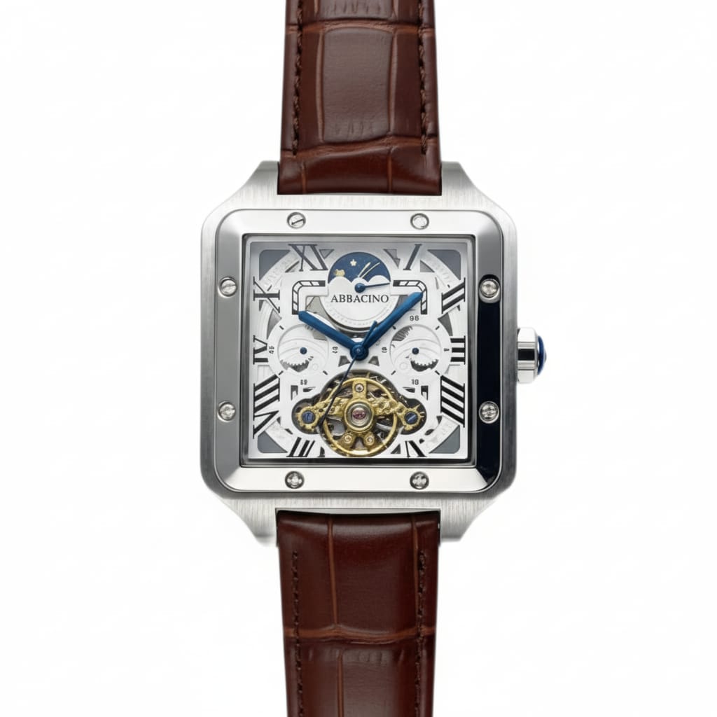 ABBACINO MOONGRAPH TANK AUTOMATIC MEN'S WATCH - Jewelsoftime