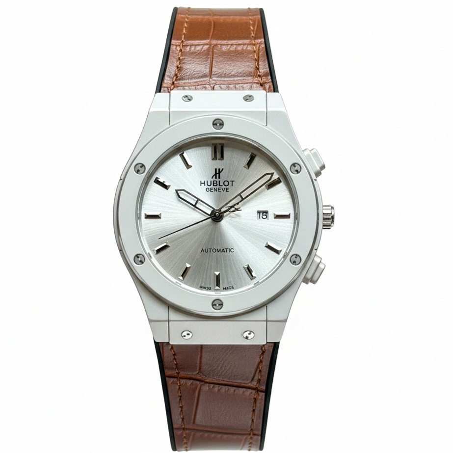 Hublot Quartz Movement Men's Watch Rubber Strap Date Working Master Lock - Jewelsoftime