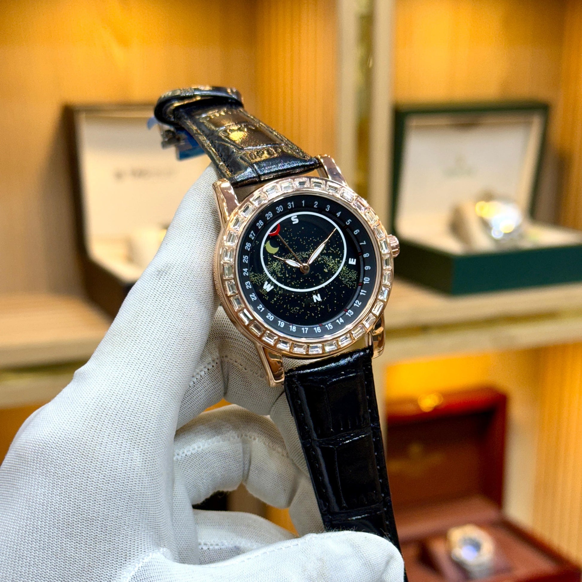 KIMSOUN Original Men's Watch-Quartz Movement Leather Strap Master Lock High-Quality Build - Jewelsoftime